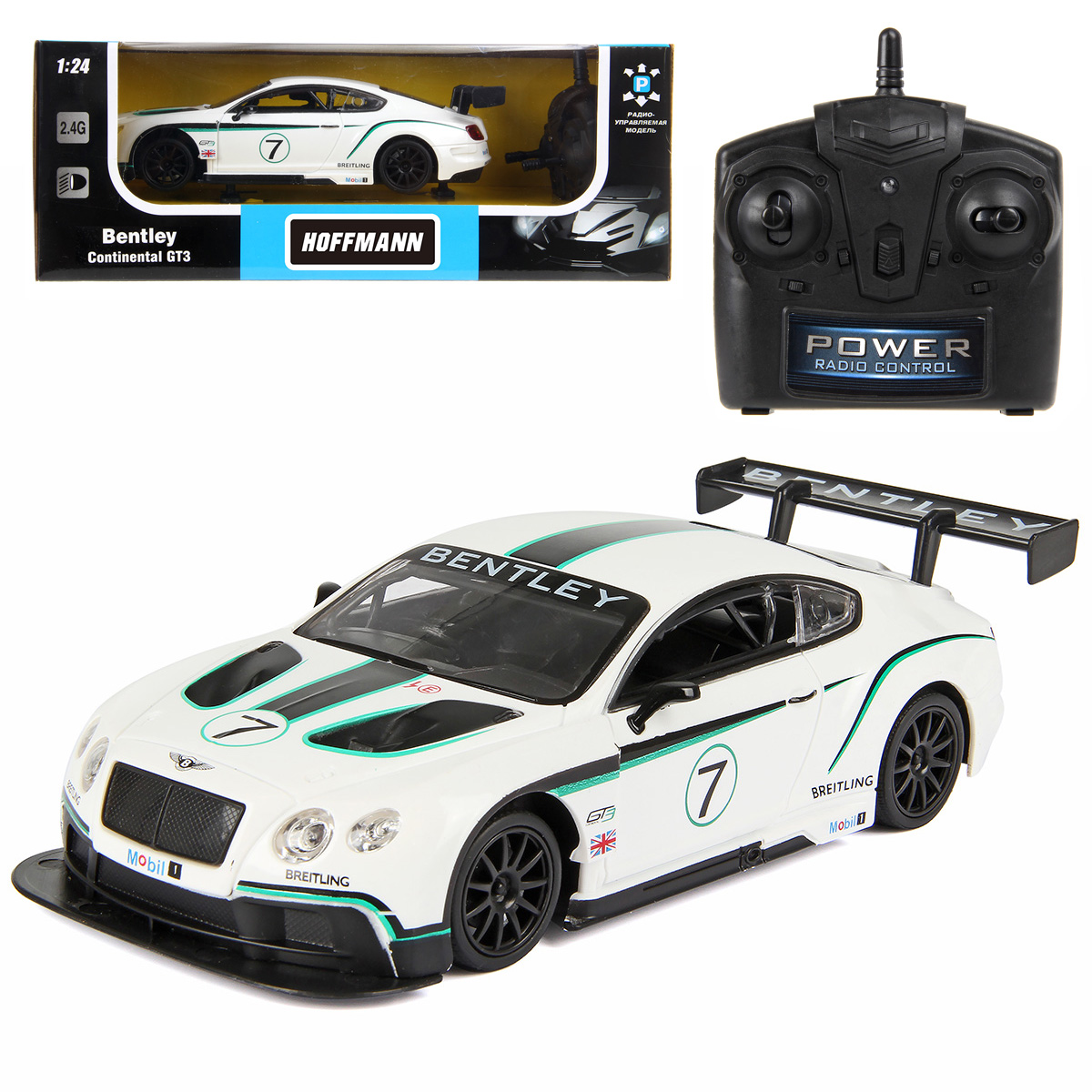 Машина радиоуправлении 1:24 BENTLEY CONTINENTAL GT3-SPECIAL VERSION, свет  передних и задних фар, цвета в ассортименте купить оптом, цена от 1093.95  руб. 4680448297192