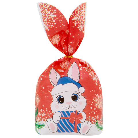 Пакетик подарочный НАБОР 35 штук, новогодний, 13,8х23 см, с зажимами, Пакетик подарочный НАБОР 35 штук, новогодний, 13,8х23 см, с зажимами,