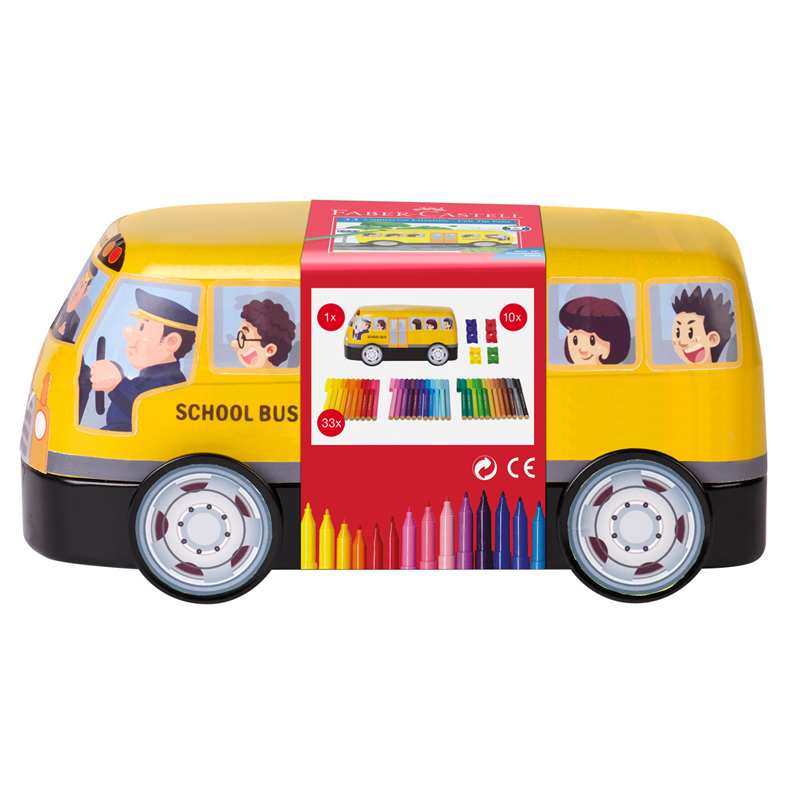 Набор для рисования Faber-Castell "Connector School Bus" 33 Набор для рисования Faber-Castell "Connector School Bus" 33