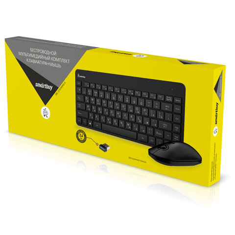 Набор беспроводной SMARTBUY 220349AG, клавиатура, мышь 2 кнопки + 1 колесо, Набор беспроводной SMARTBUY 220349AG, клавиатура, мышь 2 кнопки + 1 колесо,