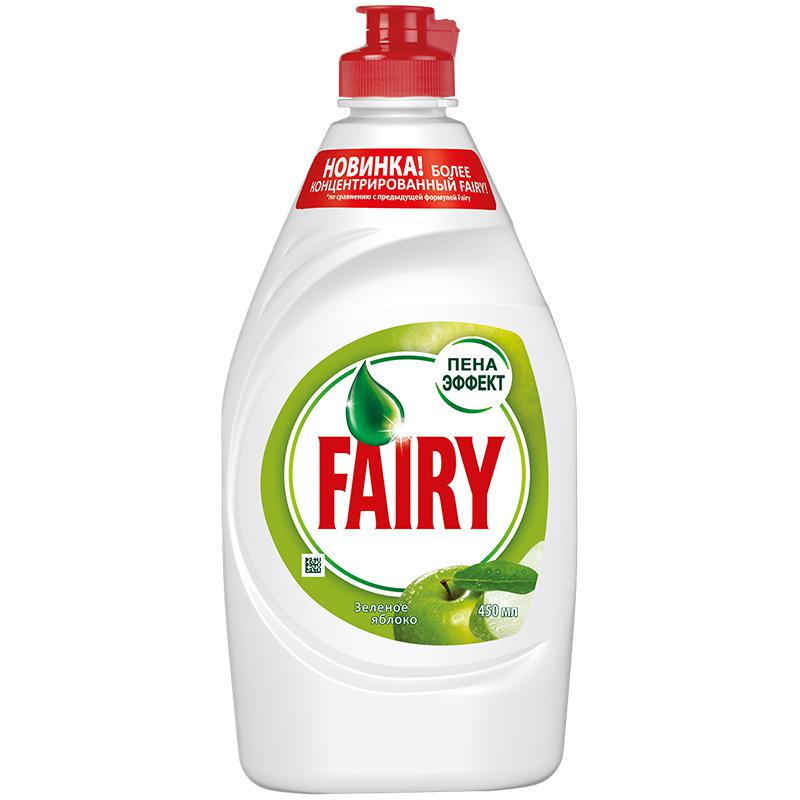 Средство для мытья посуды Fairy "Зеленое яблоко", 0,45л: 81562999 Средство для мытья посуды Fairy "Зеленое яблоко", 0,45л: 81562999