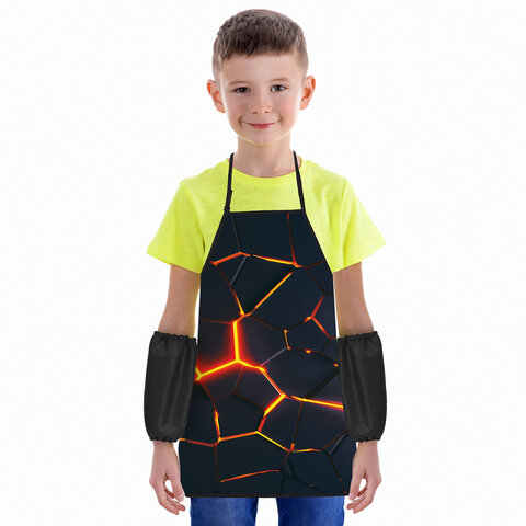 Фартук с нарукавниками для уроков труда ЮНЛАНДИЯ, регулировка по росту, 46х54 Фартук с нарукавниками для уроков труда ЮНЛАНДИЯ, регулировка по росту, 46х54