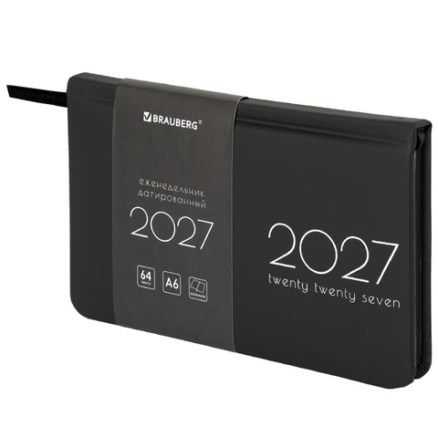 Еженедельник датированный 2027, МАЛЫЙ ФОРМАТ, 95х155 мм, А6, BRAUBERG Еженедельник датированный 2027, МАЛЫЙ ФОРМАТ, 95х155 мм, А6, BRAUBERG