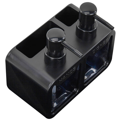 Дозатор DOUBLE для мыла/геля и моющего средства/шампуня, 2х350 мл, органайзер Дозатор DOUBLE для мыла/геля и моющего средства/шампуня, 2х350 мл, органайзер