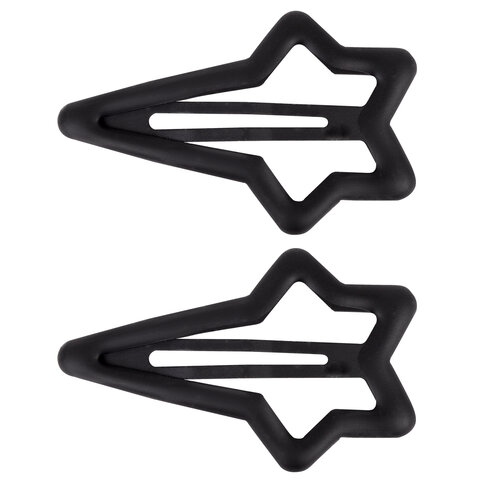 Заколки для волос НАБОР 2 шт., 5,5 см, клик-клак, soft touch, чёрный, MONTE VITA Заколки для волос НАБОР 2 шт., 5,5 см, клик-клак, soft touch, чёрный, MONTE VITA