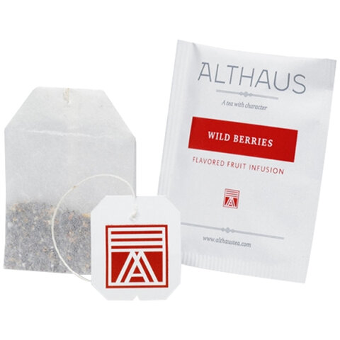 Чай ALTHAUS "Wild Berries" фруктовый, 20 пакетиков в конвертах по 2,75