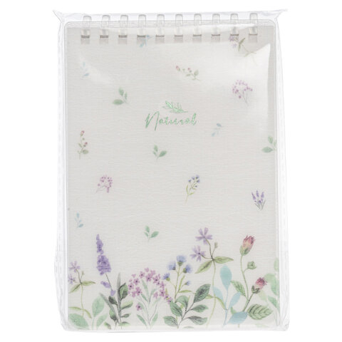 Блокнот МАЛЫЙ ФОРМАТ А6 80 л., мягкий гребень, пластик, фольга, клетка, HATBER,