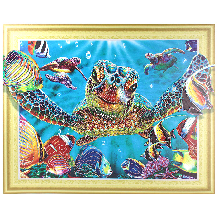 Алмазная живопись "Darvish" 40*50см "Морская черепаха"