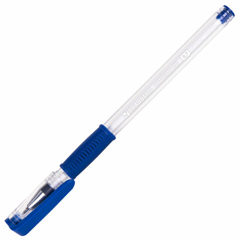 Ручка шариковая РОССИЯ "PATRIOT-GT", СИНЯЯ, корпус прозрачный, 0,7 мм,