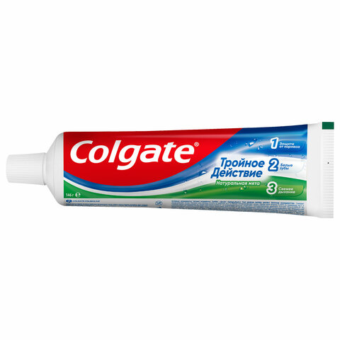 Зубная паста 100 мл COLGATE "Натуральная мята", тройное действие, с