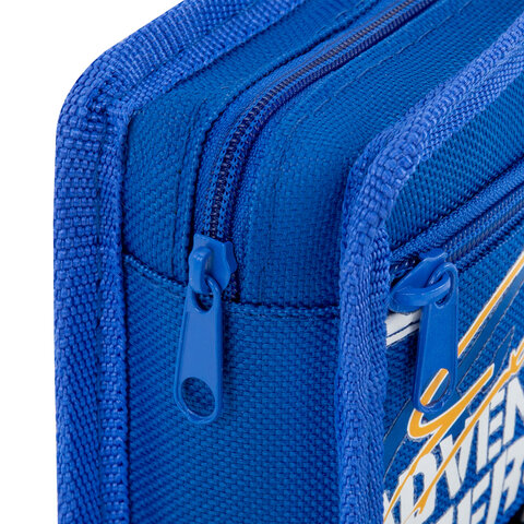 Пенал ЮНЛАНДИЯ ЮНИОР, 2 отделения, полиэстер, "Offroad", 21х8х6 см,