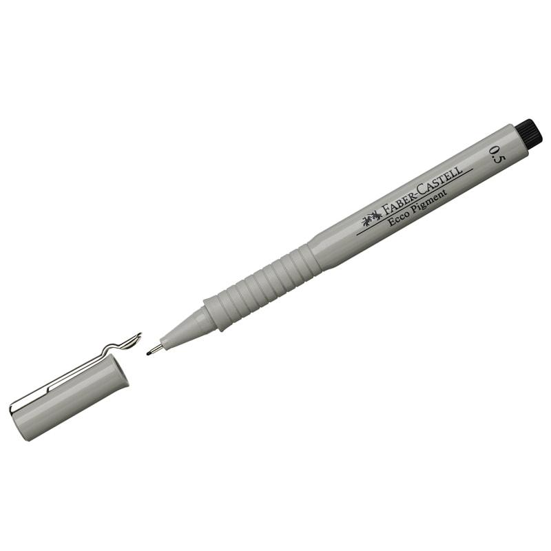Ручка капиллярная Faber-Castell "Ecco Pigment" черная, 0,5мм. 166599 Ручка капиллярная Faber-Castell "Ecco Pigment" черная, 0,5мм. 166599
