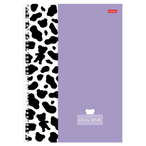 Тетрадь А4 96 л., HATBER, гребень, клетка, матовая ламинация, Тетрадь А4 96 л., HATBER, гребень, клетка, матовая ламинация,