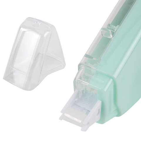 Клей-лента BRAUBERG MAXI, 6 мм х 15 м, корпус зеленый, блистер, 273029