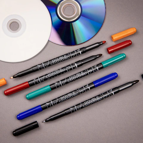 Маркер двусторонний для CD/DVD/BD ЧЕРНЫЙ CENTROPEN, 0,6 мм/2,5 мм, 3616,