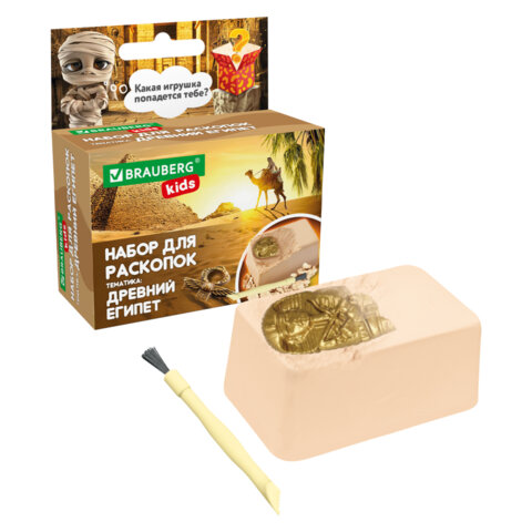 Набор для раскопок 5х8 см, инструменты, 6 видов ассорти, BRAUBERG KIDS, 665915