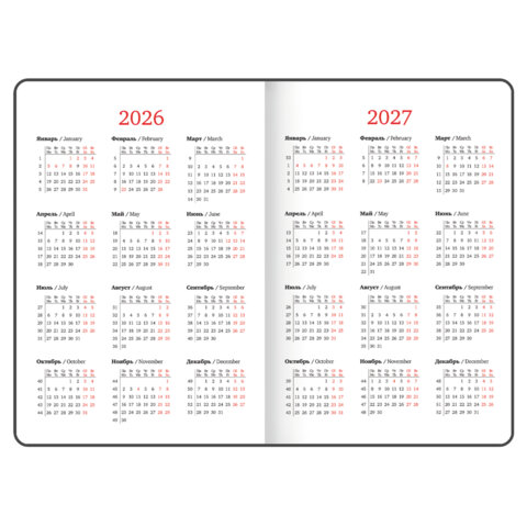 Еженедельник датированный 2026 БОЛЬШОЙ ФОРМАТ 210х297 мм, А4 BRAUBERG
