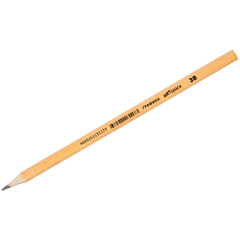 Карандаш ч/г ArtSpace "Графика" 3B, заточен. Карандаш ч/г ArtSpace "Графика" 3B, заточен.