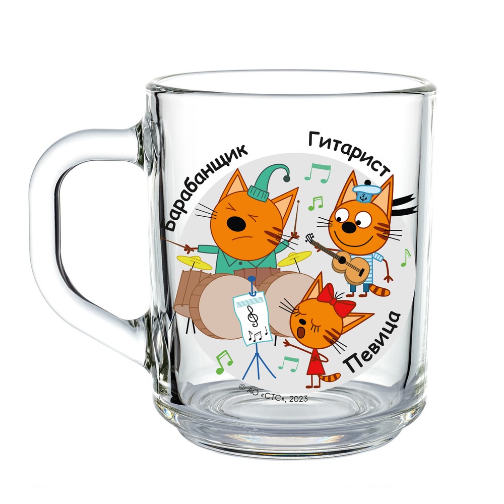 Кружка "Три кота", Профессии, мал., 230 мл, стекло Кружка "Три кота", Профессии, мал., 230 мл, стекло