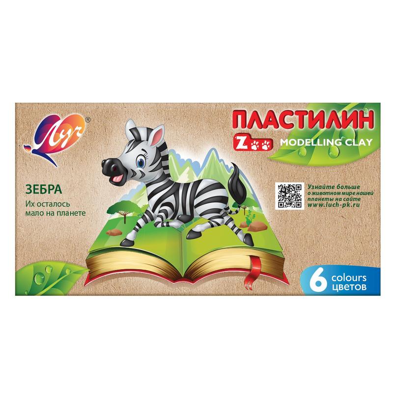 Пластилин Луч ZOO 6 цв.(длинный брусок 15гр.), 30С 1810-08 Пластилин Луч ZOO 6 цв.(длинный брусок 15гр.), 30С 1810-08