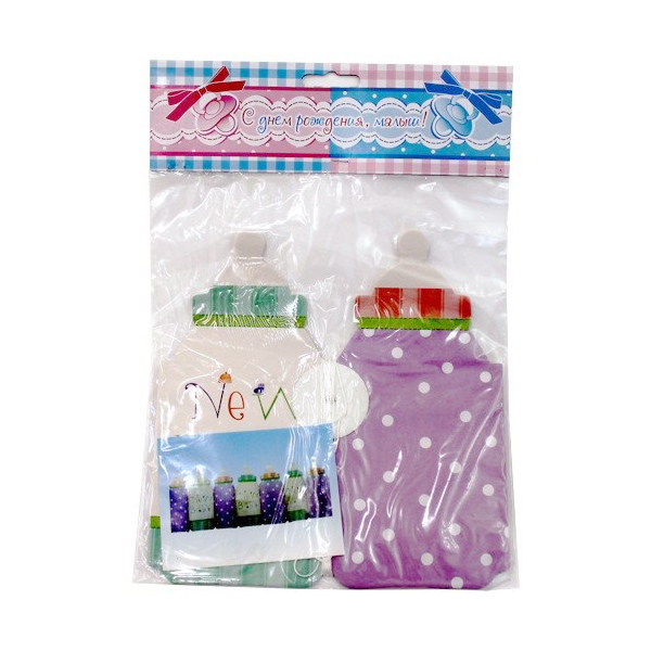 Бумажное украшение Гирлянда Бутылочки 19х19,5см 3м G20142P Бумажное украшение Гирлянда Бутылочки 19х19,5см 3м G20142P