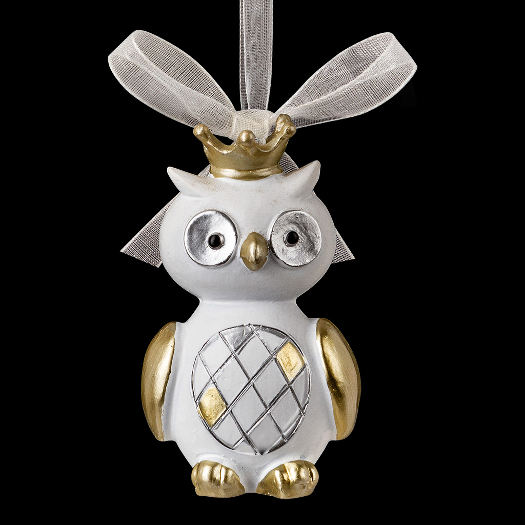 Украшение ErichKrause Decor Королевская сова золотая 7см Украшение ErichKrause Decor Королевская сова золотая 7см