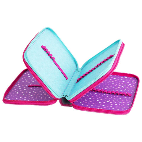 Пенал BRAUBERG, 3 отделения, полиэстер, 21х14 см, "Reach for the