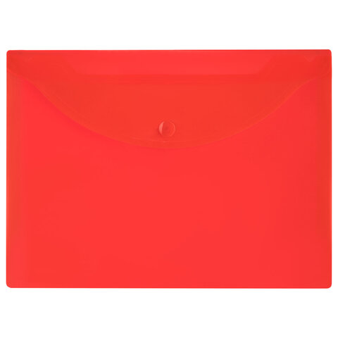 Папка-конверт с кнопкой прозрачная МАЛОГО ФОРМАТА, А5, BRAUBERG