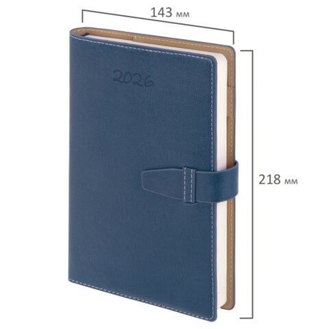 Ежедневник датированный 2026, А5, 143х218 мм, BRAUBERG "Journal", под