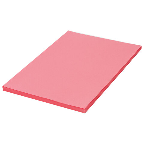Бумага цветная BRAUBERG, А4, 80г/м, 100 л, медиум, розовая, для офисной техники,