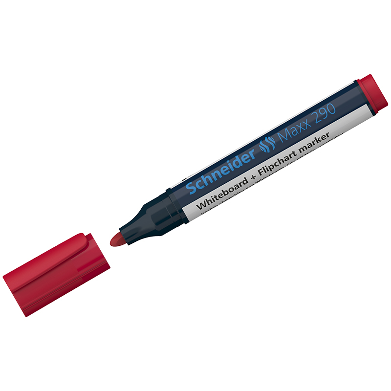 Маркер для белых досок и флипчартов Schneider "Maxx 290" красный, Маркер для белых досок и флипчартов Schneider "Maxx 290" красный,