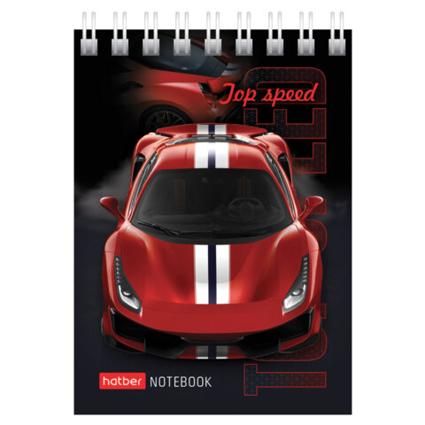 Блокнот МАЛЫЙ ФОРМАТ А7, 60 л., гребень, картон, клетка, HATBER, Блокнот МАЛЫЙ ФОРМАТ А7, 60 л., гребень, картон, клетка, HATBER,