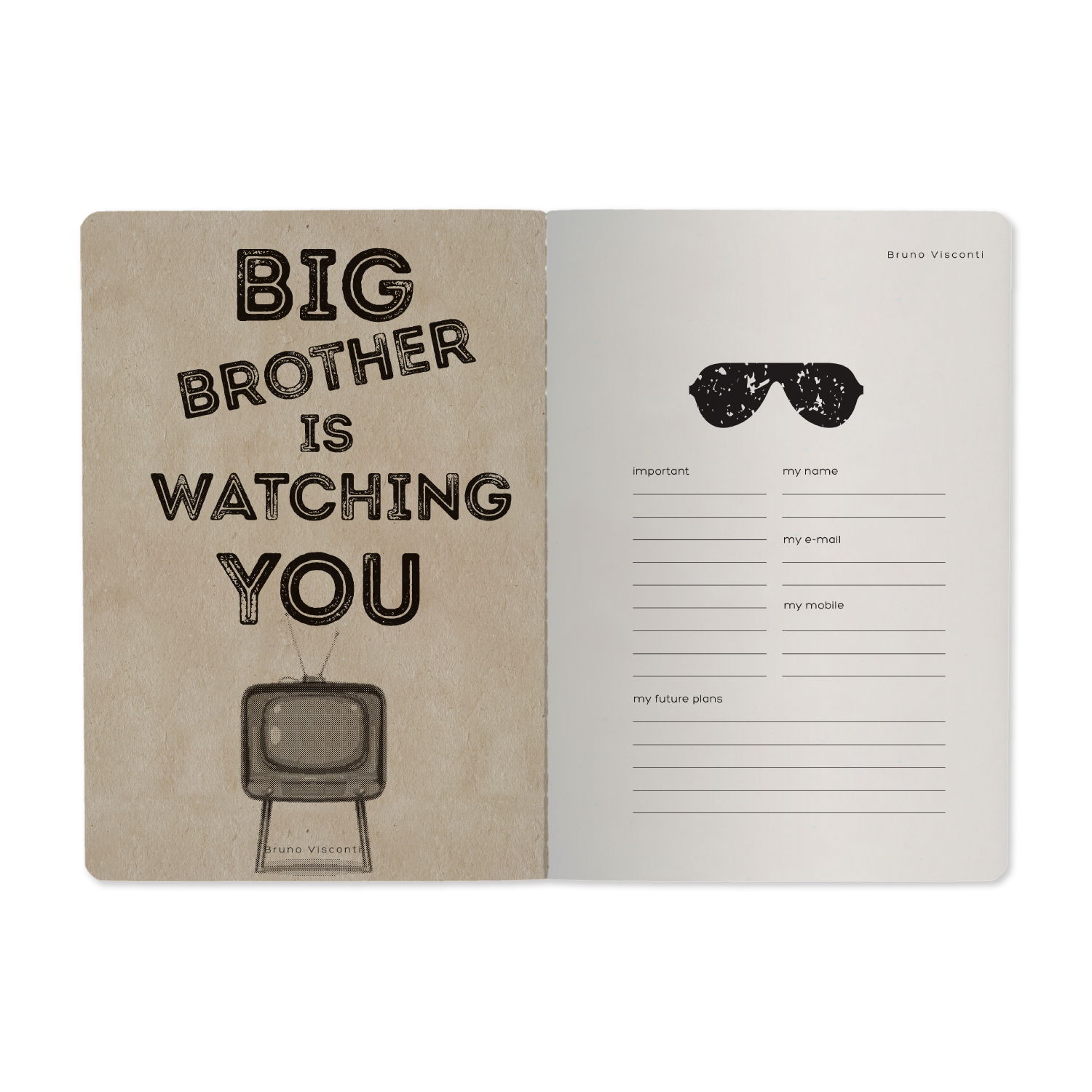 ТЕТРАДЬ А5, Bruno Visconti "BIG BROTHER" 40л. клетка