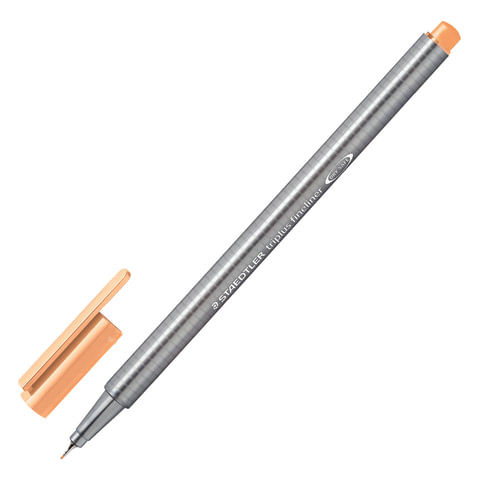 Ручка капиллярная STAEDTLER "Triplus Fineliner", СВЕТЛО-ОРАНЖЕВАЯ, Ручка капиллярная STAEDTLER "Triplus Fineliner", СВЕТЛО-ОРАНЖЕВАЯ,