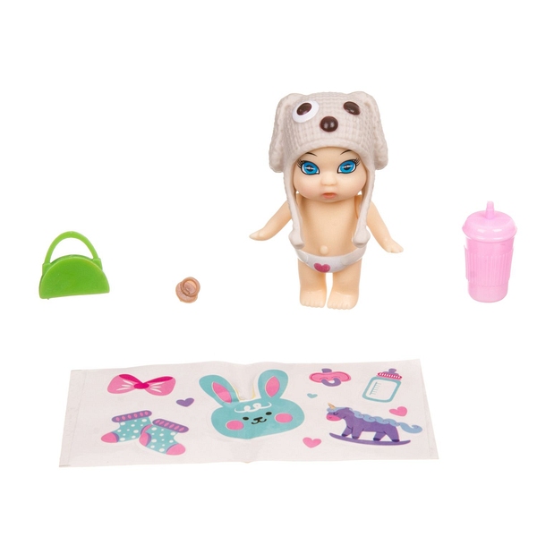 Набор игровой Bondibon куколка OLY в шапочке-ушанке с животным и аксессуарами в Набор игровой Bondibon куколка OLY в шапочке-ушанке с животным и аксессуарами в