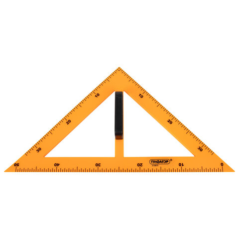 Треугольник прямоугольный для классной доски, пластиковый 30х30х50 см, с Треугольник прямоугольный для классной доски, пластиковый 30х30х50 см, с