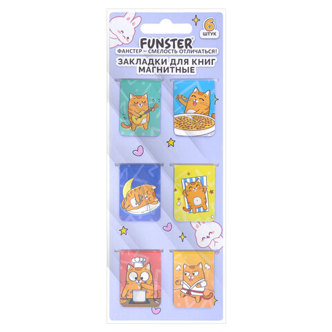 Закладки для книг МАГНИТНЫЕ, "ЯРКИЙ МИКС", комплект 30 штук, 35x25 мм,