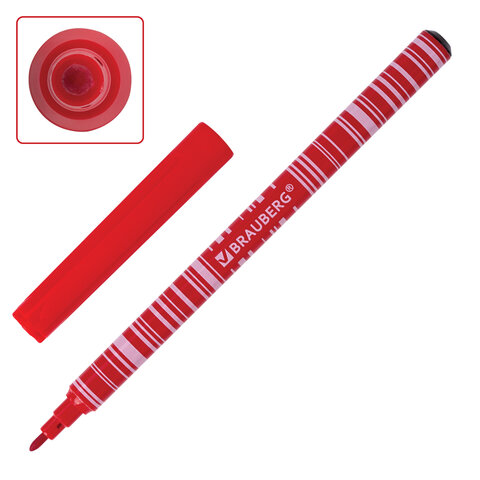Фломастеры BRAUBERG "PREMIUM", 24 цвета, КОРПУС С ПЕЧАТЬЮ,