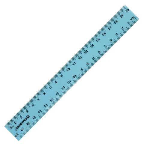 Линейки пластиковые 20 см, пастельные, BRAUBERG, НАБОР 4 штуки, пенал, 210905