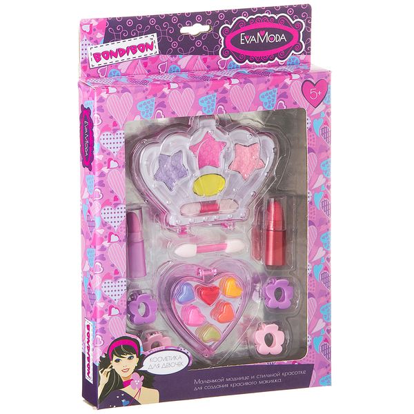 Набор детской декор. косметики Bondibon Eva Moda, BOX 24*15,5*2,5 см; корона с Набор детской декор. косметики Bondibon Eva Moda, BOX 24*15,5*2,5 см; корона с