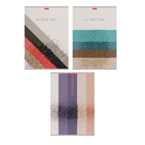 Тетрадь А4 96л. HATBER скоба, клетка, матовая ламинация, Арт-линии (микс в Тетрадь А4 96л. HATBER скоба, клетка, матовая ламинация, Арт-линии (микс в