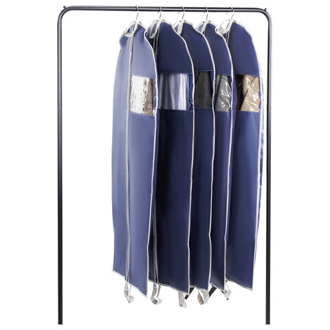 Чехол для одежды на молнии с ручками дорожный 60х100 см, синий, SHAMAANI Чехол для одежды на молнии с ручками дорожный 60х100 см, синий, SHAMAANI