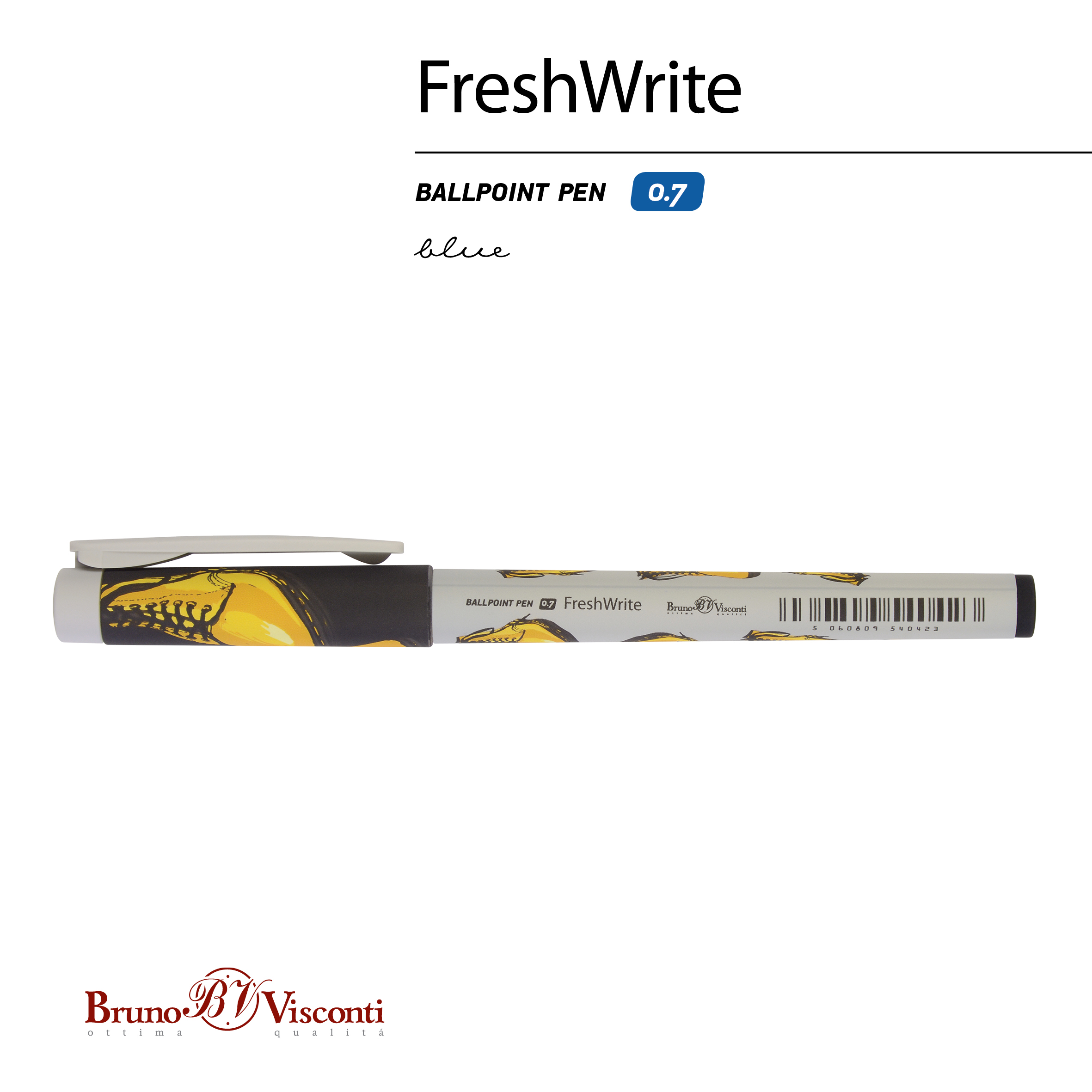 РУЧКА "FreshWrite. Boots. Желтые ботинки", ШАРИКОВАЯ 0.7 ММ, СИНЯЯ РУЧКА "FreshWrite. Boots. Желтые ботинки", ШАРИКОВАЯ 0.7 ММ, СИНЯЯ