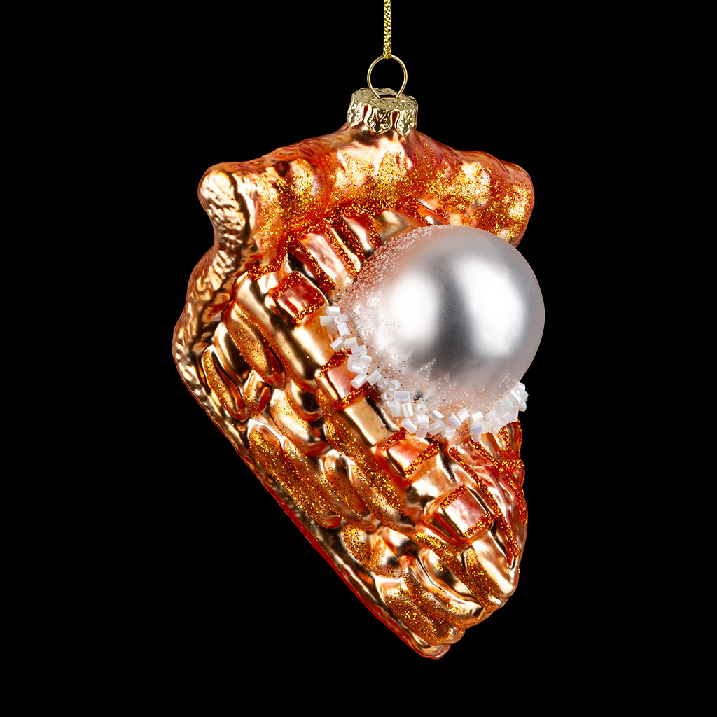 Украшение ErichKrause Decor Яблочный пирог с мороженым 10см, стекло Украшение ErichKrause Decor Яблочный пирог с мороженым 10см, стекло