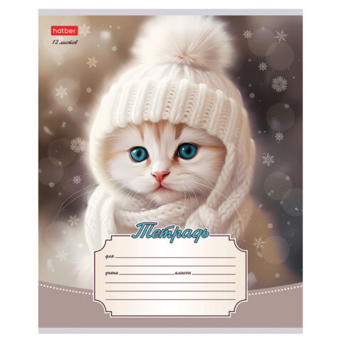 Тетрадь 12л. HATBER линия, обложка картон, Уютные котики (микс в спайке), 12Т5В2 Тетрадь 12л. HATBER линия, обложка картон, Уютные котики (микс в спайке), 12Т5В2