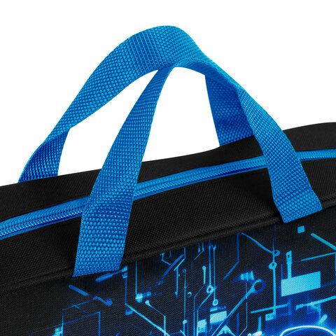Папка на молнии с ручками BRAUBERG KIDS А4, 1 отделение, полиэстер, 80 мм,