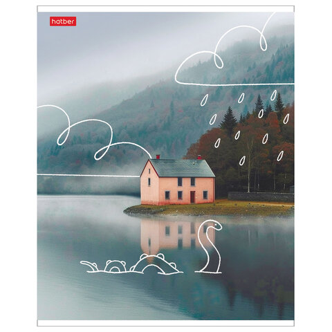 Тетрадь обложка пластик, А5, 48 л., скоба, клетка, HATBER, "Во сне и Тетрадь обложка пластик, А5, 48 л., скоба, клетка, HATBER, "Во сне и