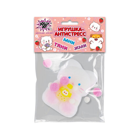 Игрушка-антистресс "КОШЕЧКА", 9х6 см, ассорти 2 вида, дисплей, JOLLY
