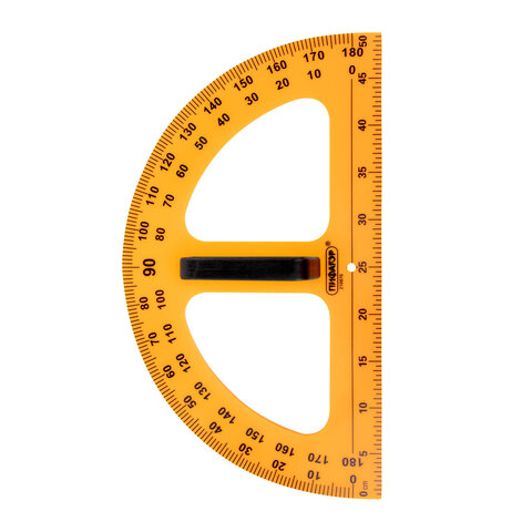 Транспортир 50 см, 180 градусов, пластиковый, для классной доски, с держателем,