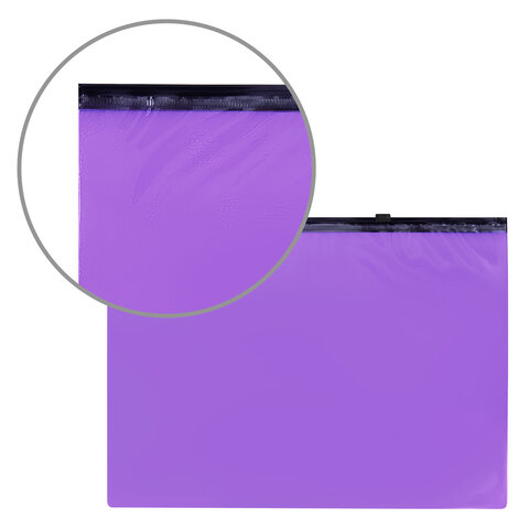 Папка-конверт на молнии А4 (230х333 мм), ПВХ, цвет ассорти/прозрачная, 0,15 мм,